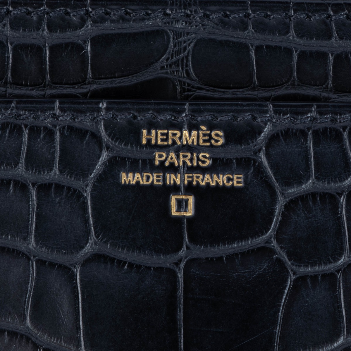 HERMES ケース 黒 レザー Made in France HERMES ブラック レザー カードケース