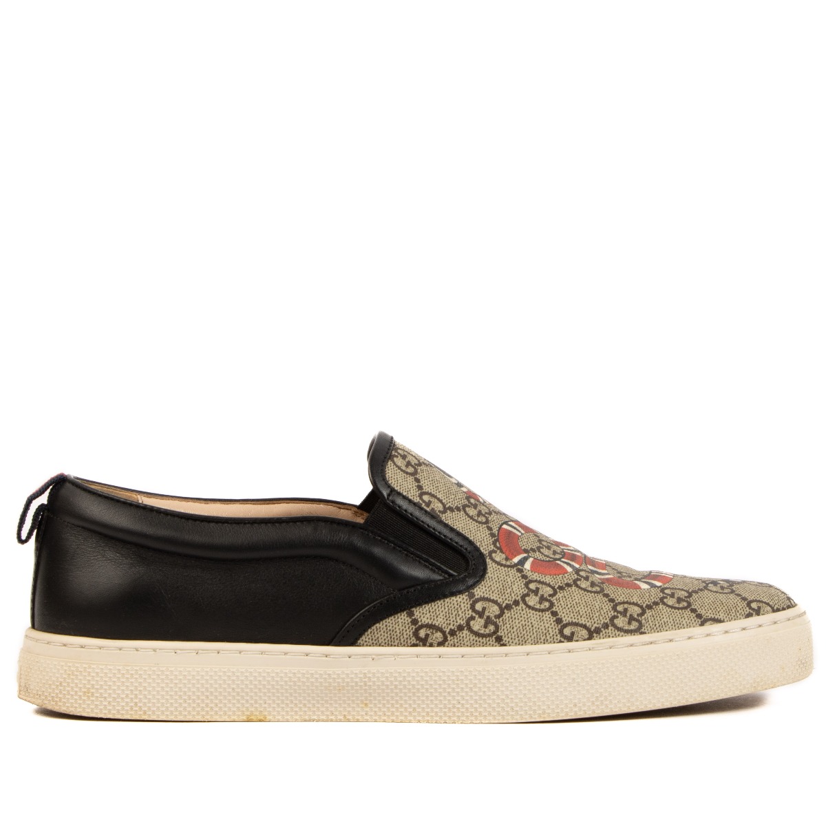 Gucci GG Supreme Snake Dublin Slip on Sneakers Size 42.5