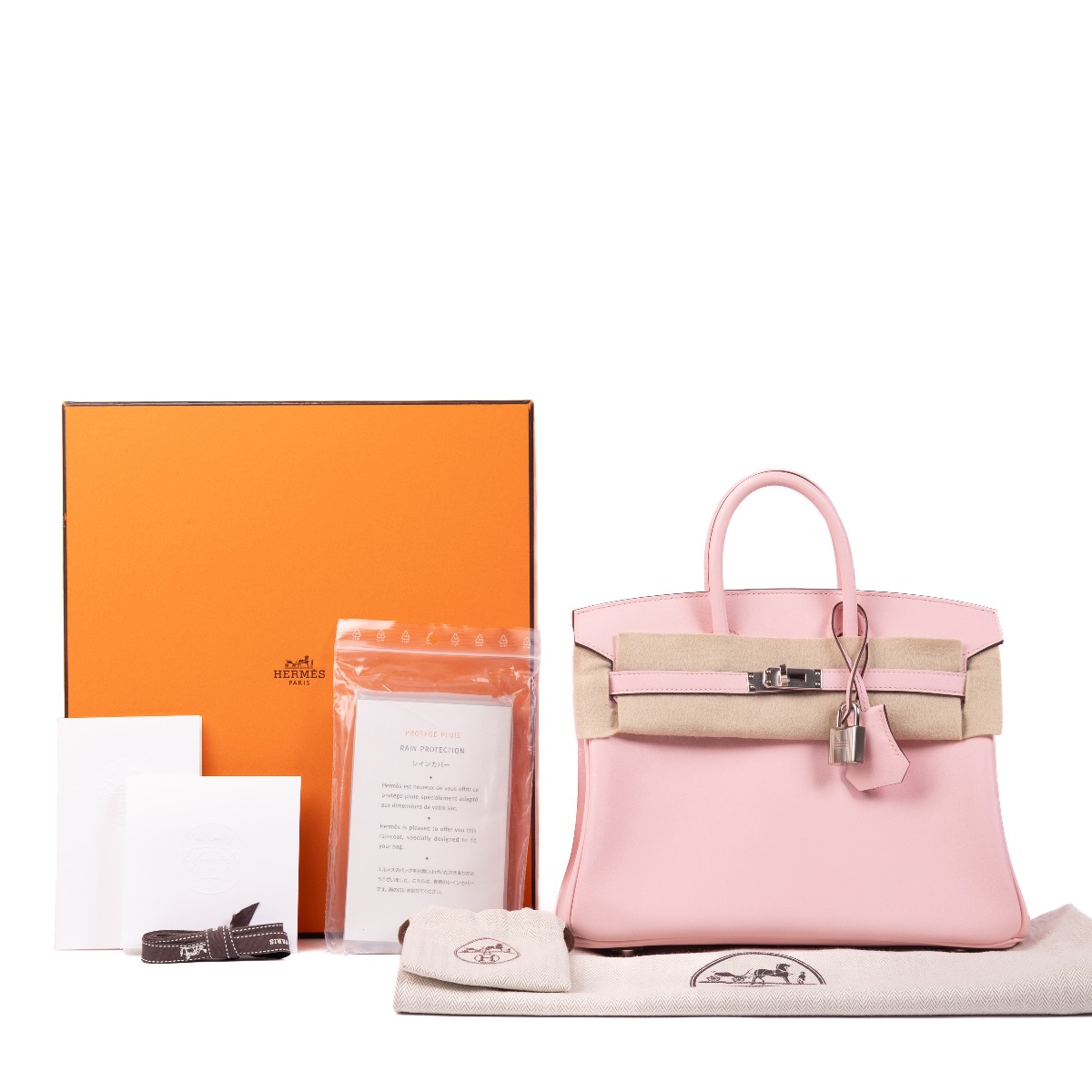 Hermes 2021 Birkin 25 Rose Sakura Swift Labellov Buy and Sell Authentic Luxury