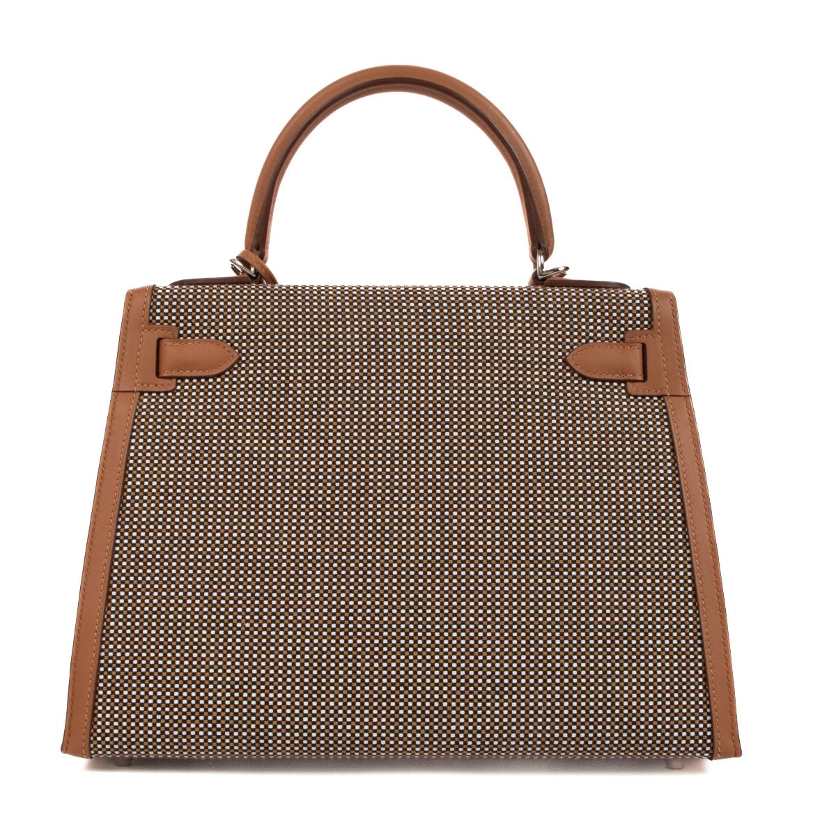 Hermes 2023 Kelly Sellier 28 Toile Quadrille Swift Labellov Buy and Sell Authentic Luxury