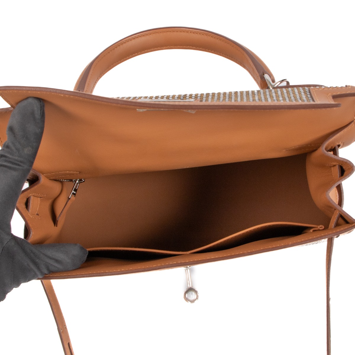 Hermès 2023 Kelly Sellier 28 Toile Quadrille/Swift Hermès 2023 Kelly Sellier 28 Toile Quadrille/Swift