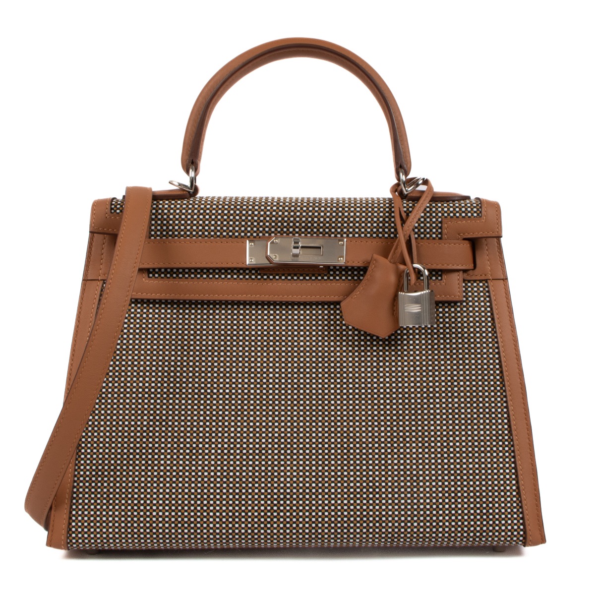 Hermès Violine Sellier Kelly 28cm of Ostrich with Palladium