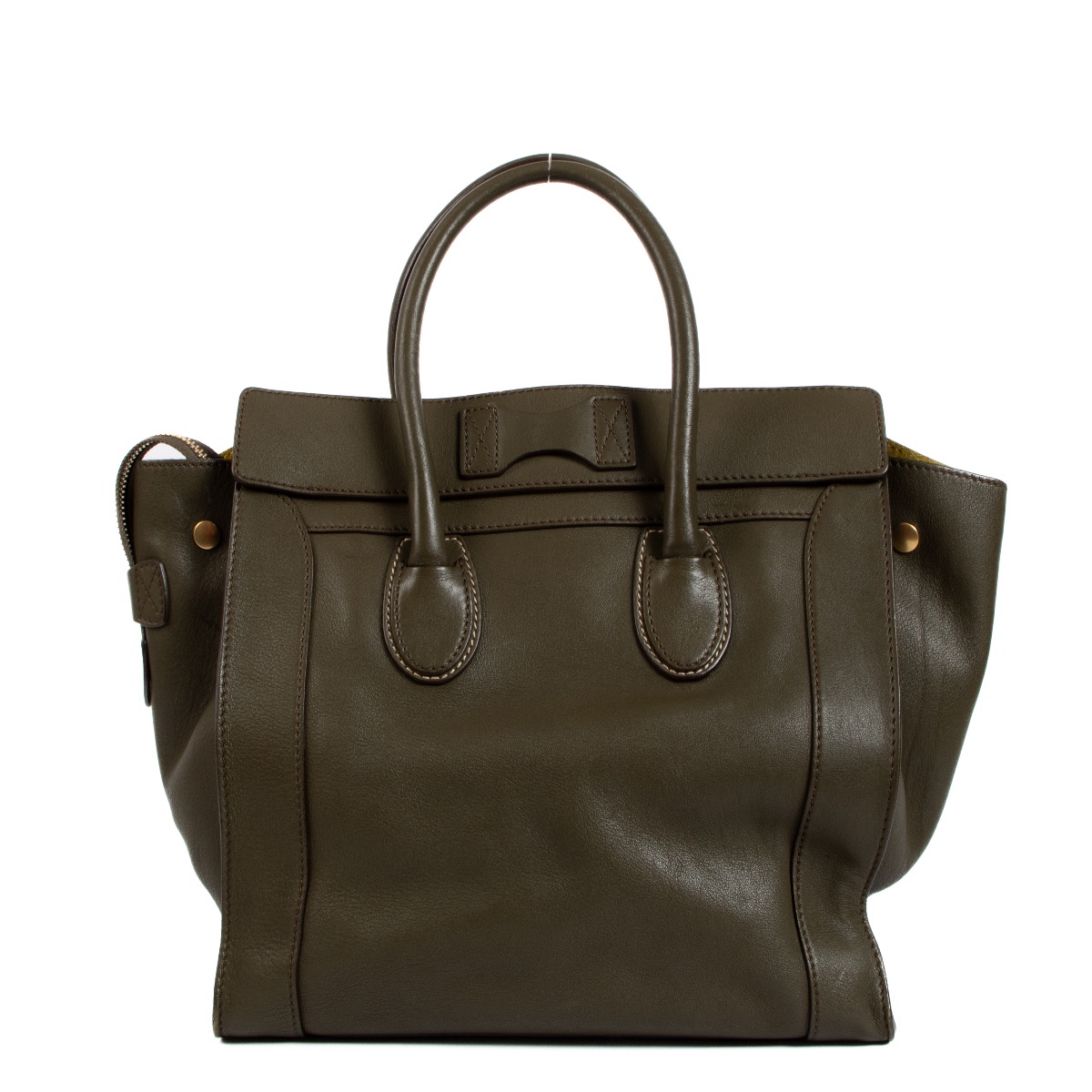 Celine luggage green deals