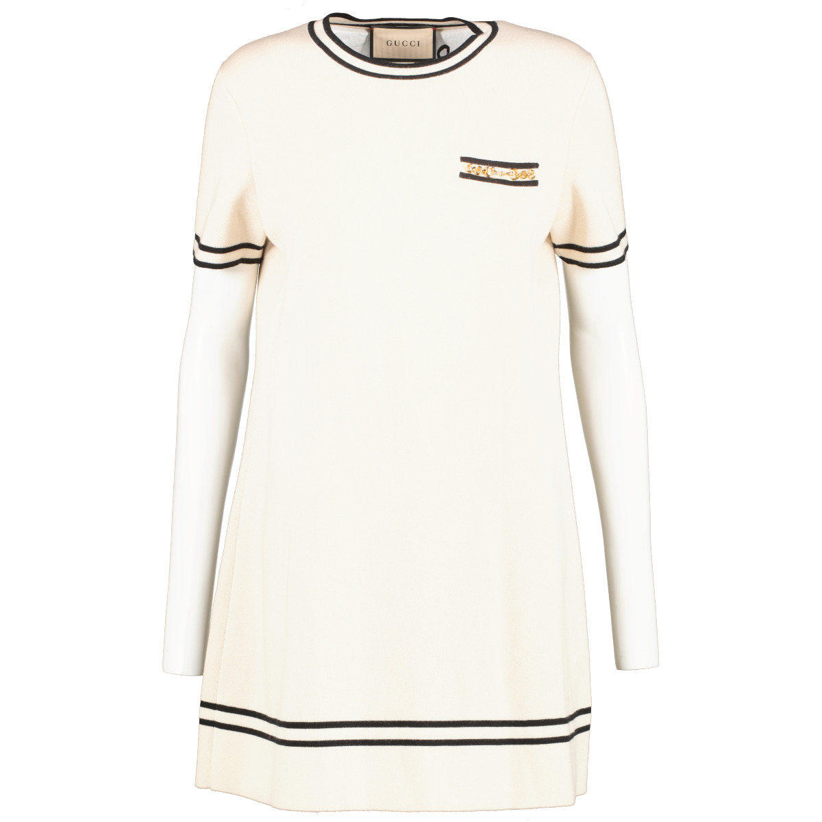 GG striped wool minidress in beige - Gucci | Mytheresa