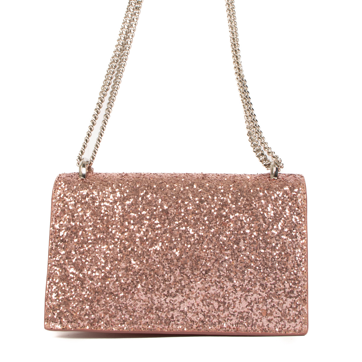 CALLIE |Candy Pink Metallic Snake Printed Leather Clutch Bag