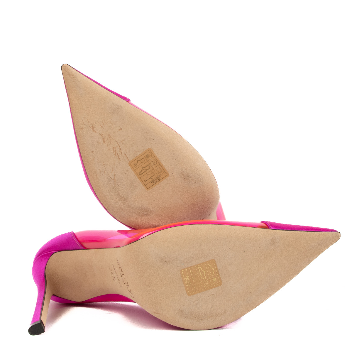 Jimmy Choo Pink Satin Cass 110 Pumps size 38.5 Labellov