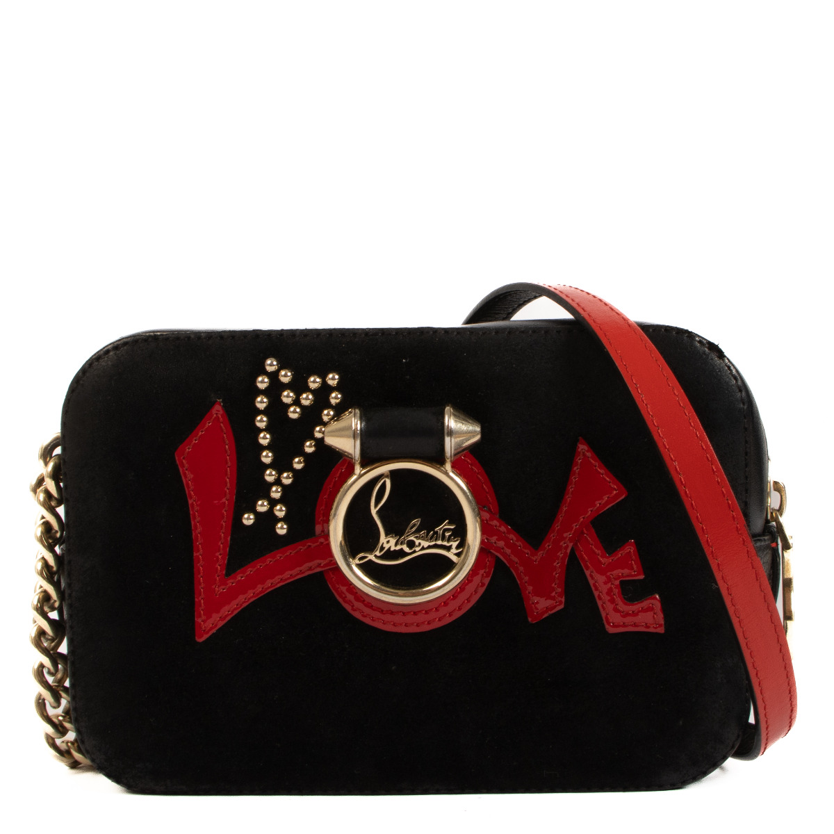 Christian Louboutin Black Rubylou Love Shoulder Bag