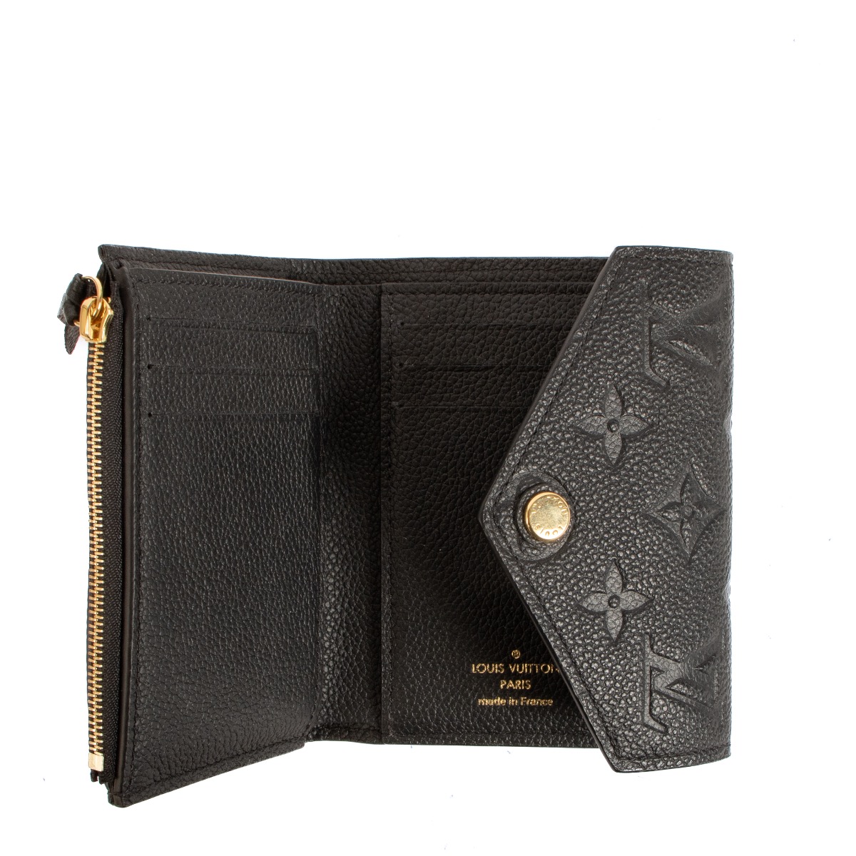 Louis Vuitton Black Monogram Empreinte Leather Victorine Wallet