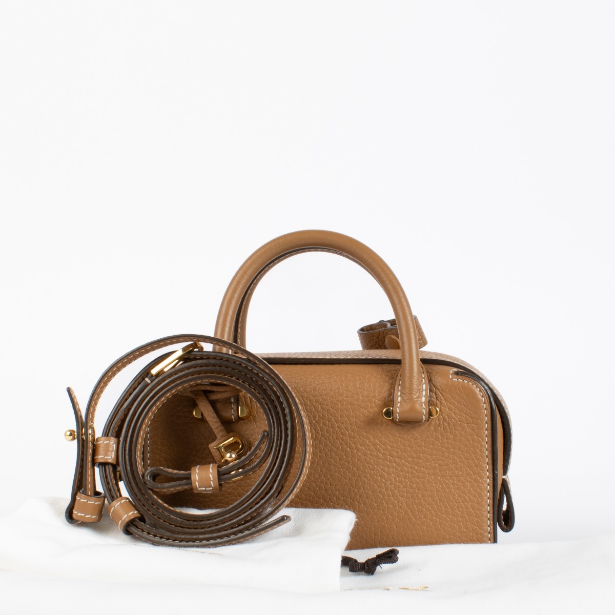 Delvaux Cool Box Nano Bag in Vegetal Taurillon Soft Leather