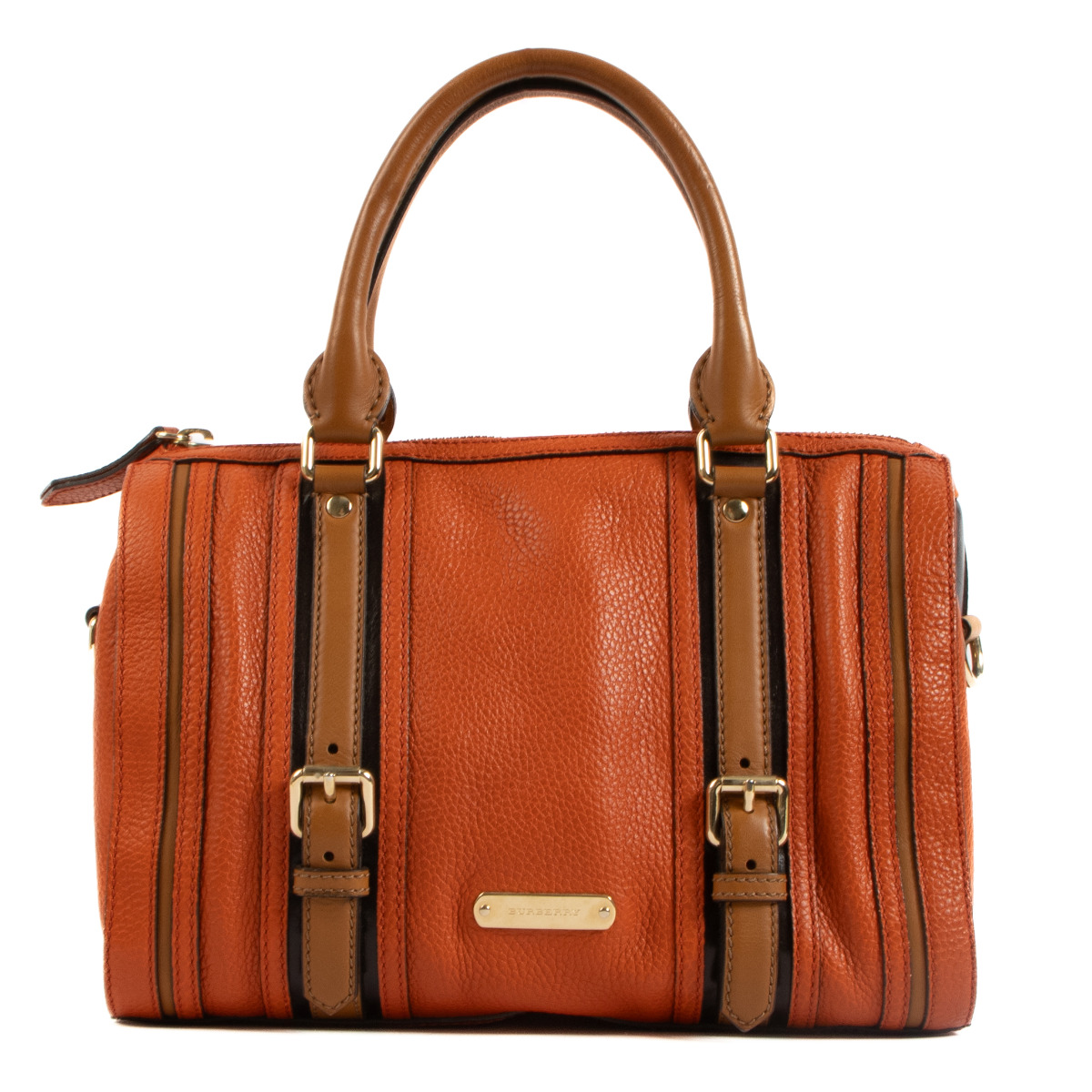 バーバリーブルーレーベル　ホースロゴ金具　ブラウン　本革 ARTBROWN アートブラウン NDB33002AB HARD BENDS LEATHER