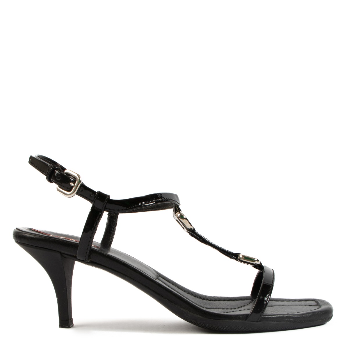 Prada Linea Rossa Patent Leather Sandals ○ Labellov ○ Buy