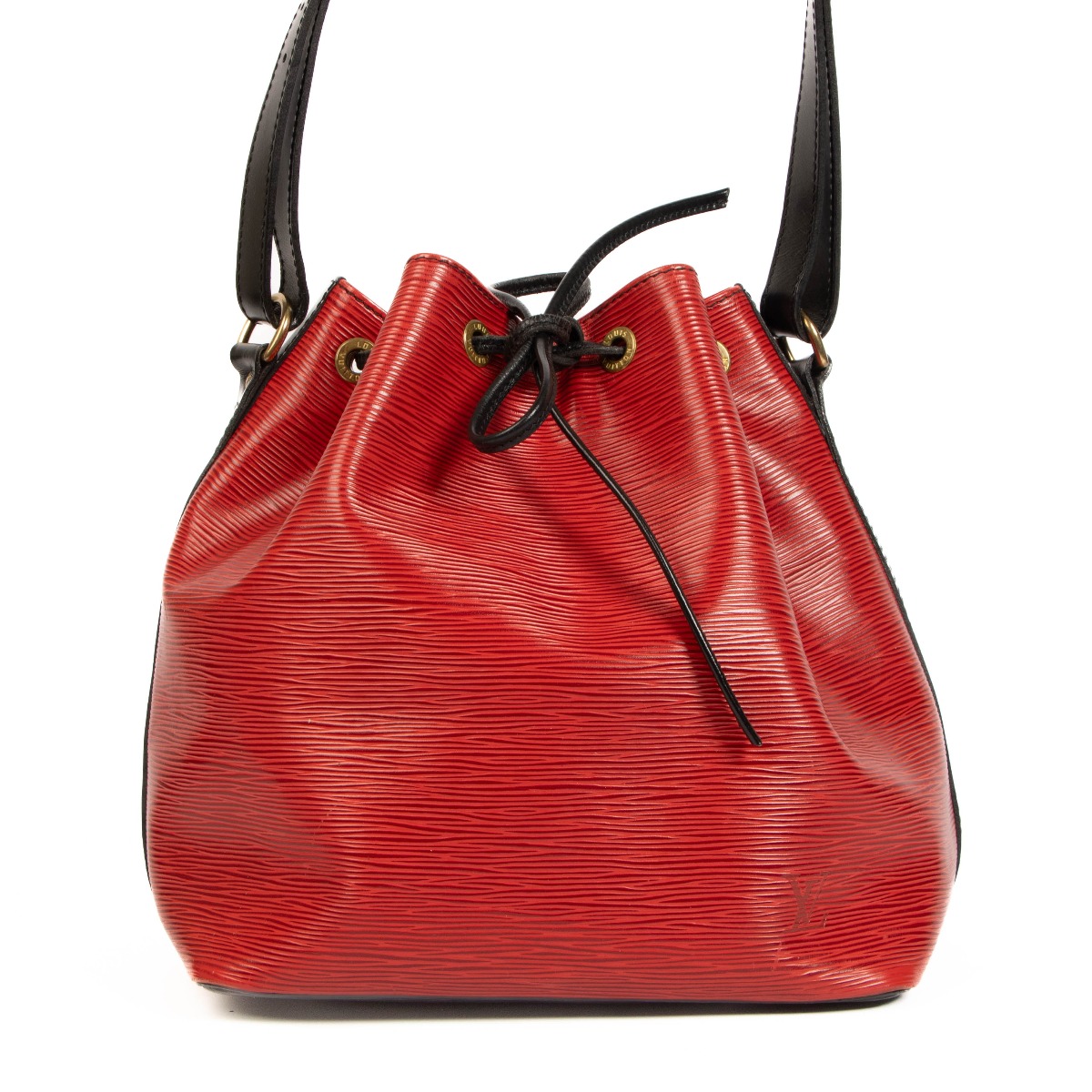 Louis Vuitton Red Epi Petit Noe Bag ○ Labellov ○ Buy and