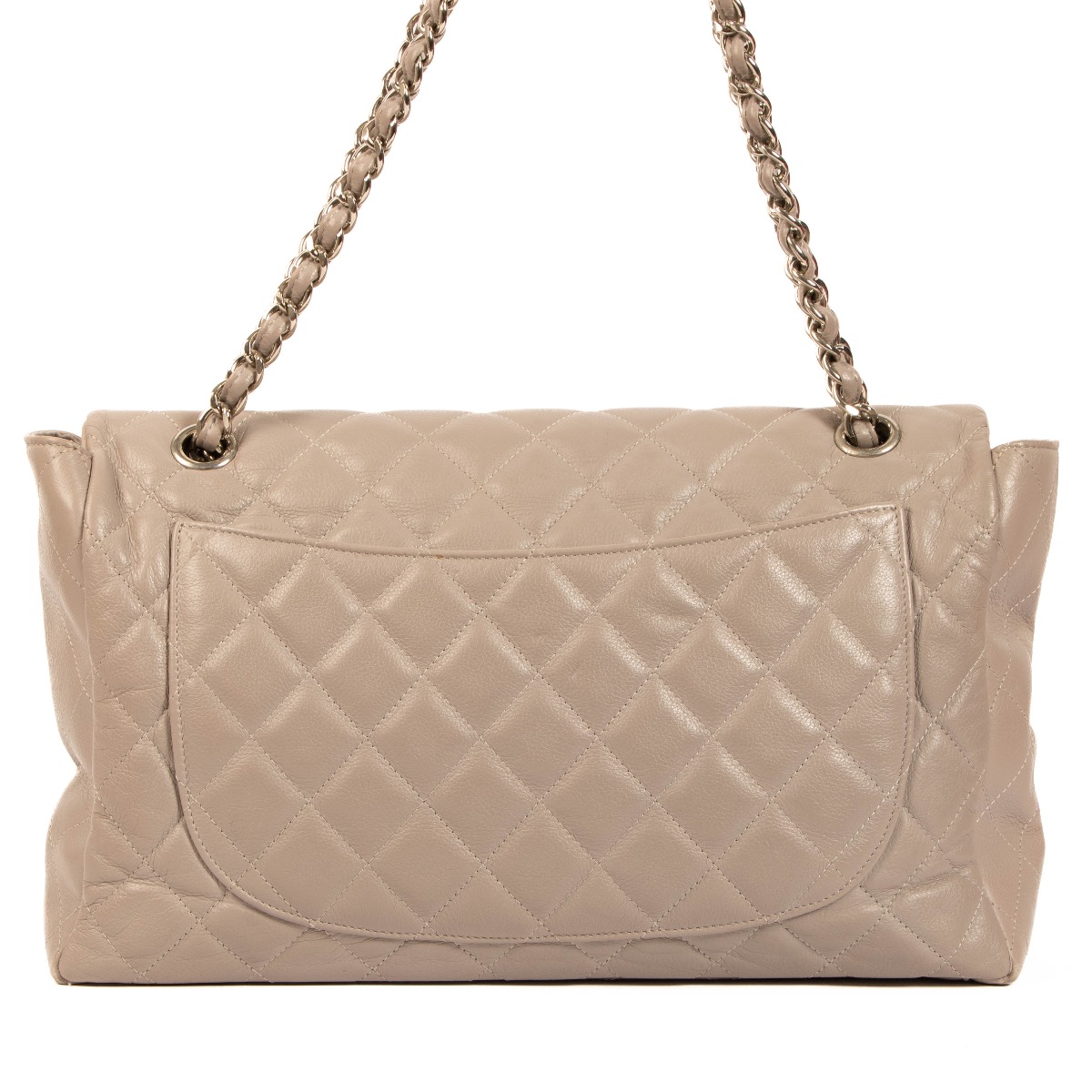 Chanel Grey Calfskin Maxi Classic Bag ○ Labellov ○ Buy and Sell
