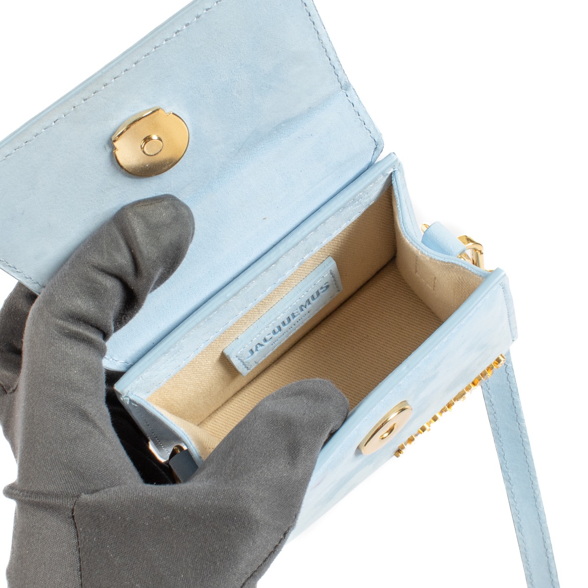 Jacquemus Blue Suede Le Chiquito Bag ○ Labellov ○ Buy and