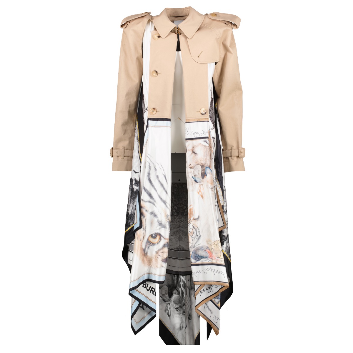 Burberry Beige Silk Scarf Trench Coat Size 36 Labellov Buy