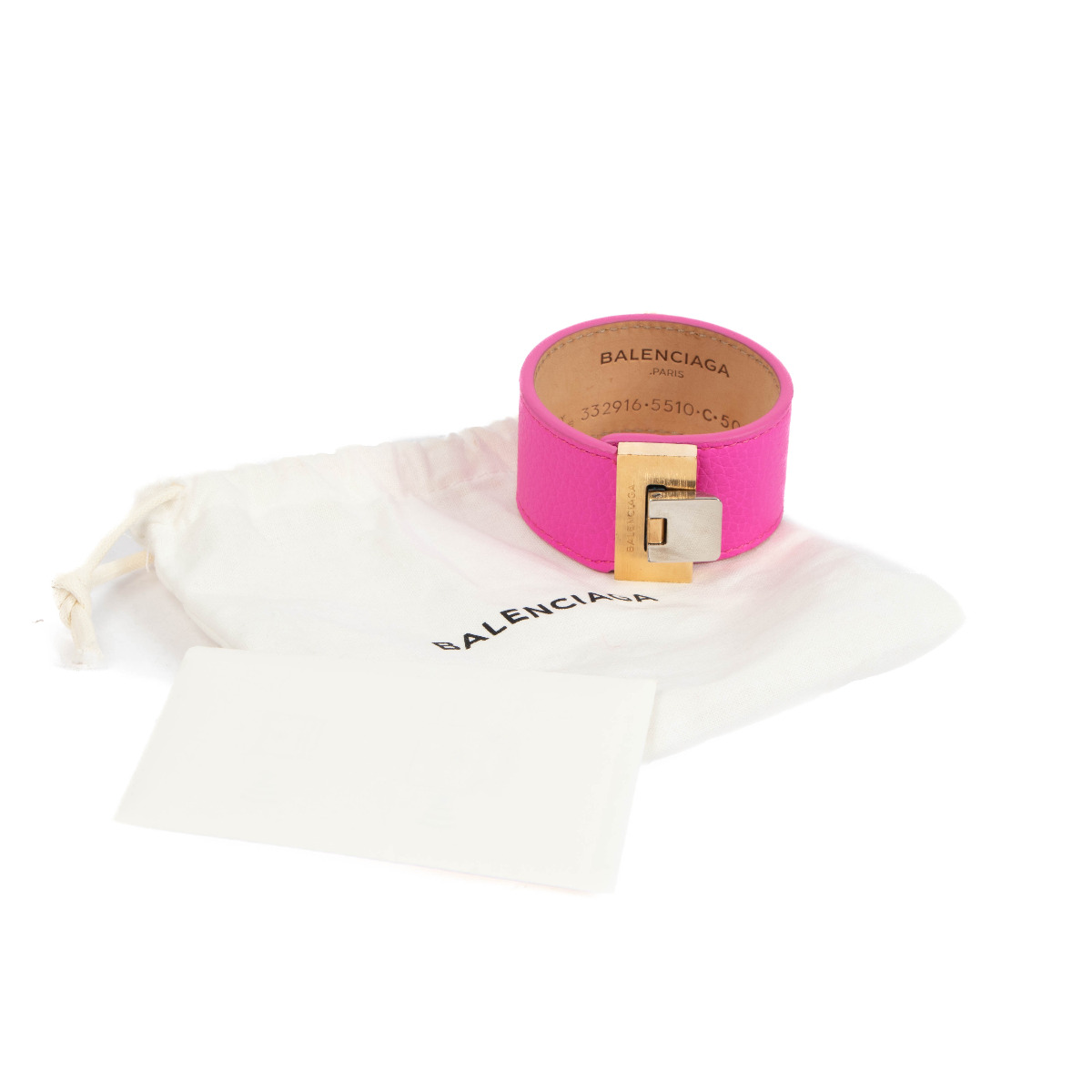 アクセサリーその他 BALENCIAGA 'Cargo' bracelet Fuchsia ll10054_balenciaga_pink_leathe