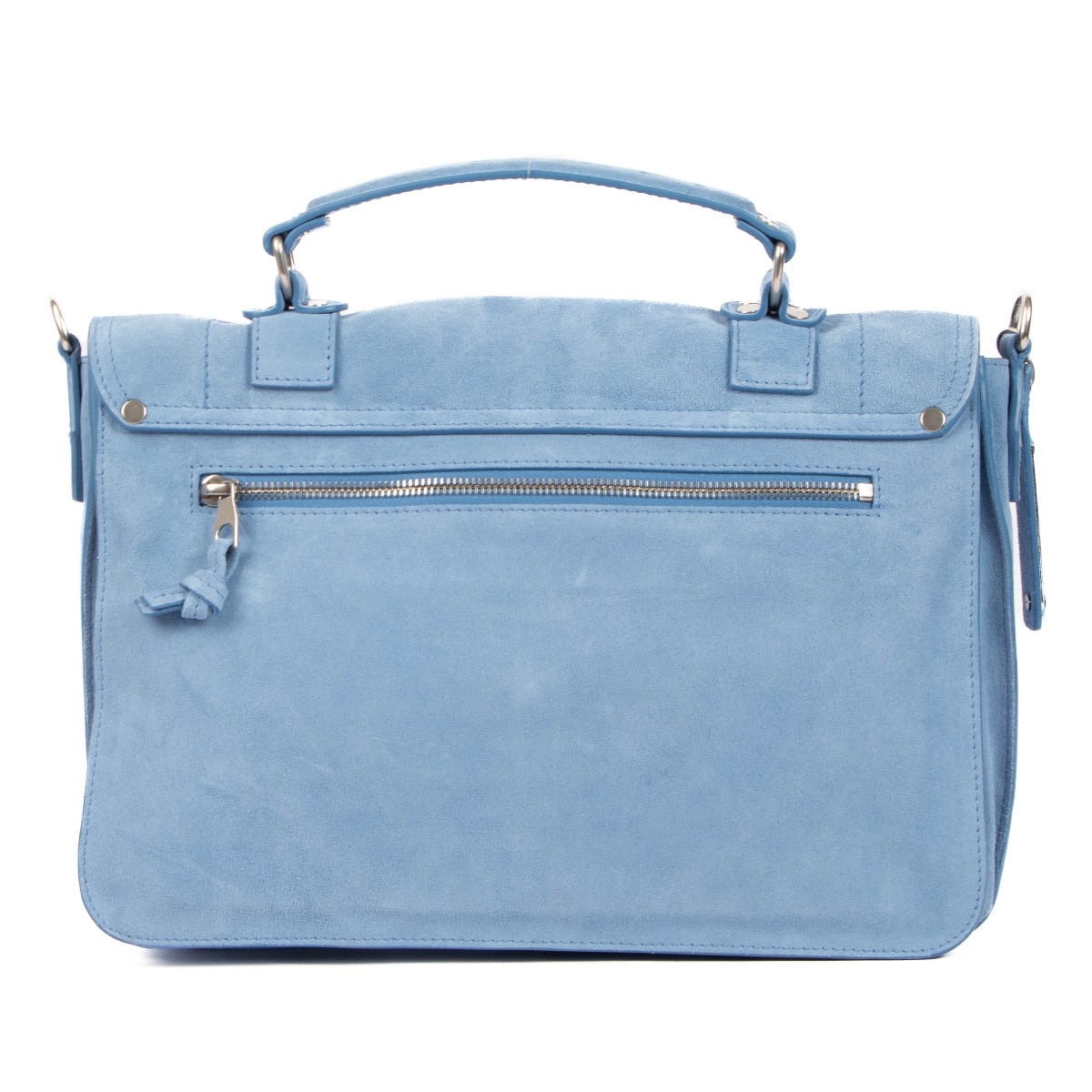 Proenza Schouler Light Blue Suede Medium PS1 Bag Labellov