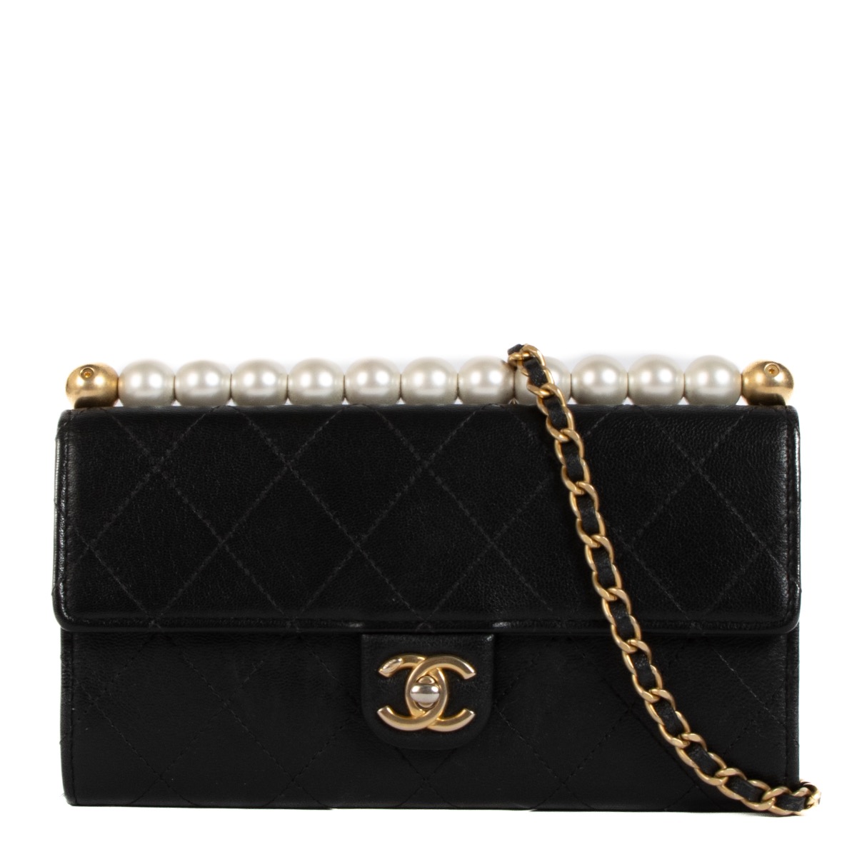 Chanel pearl clutch clearance