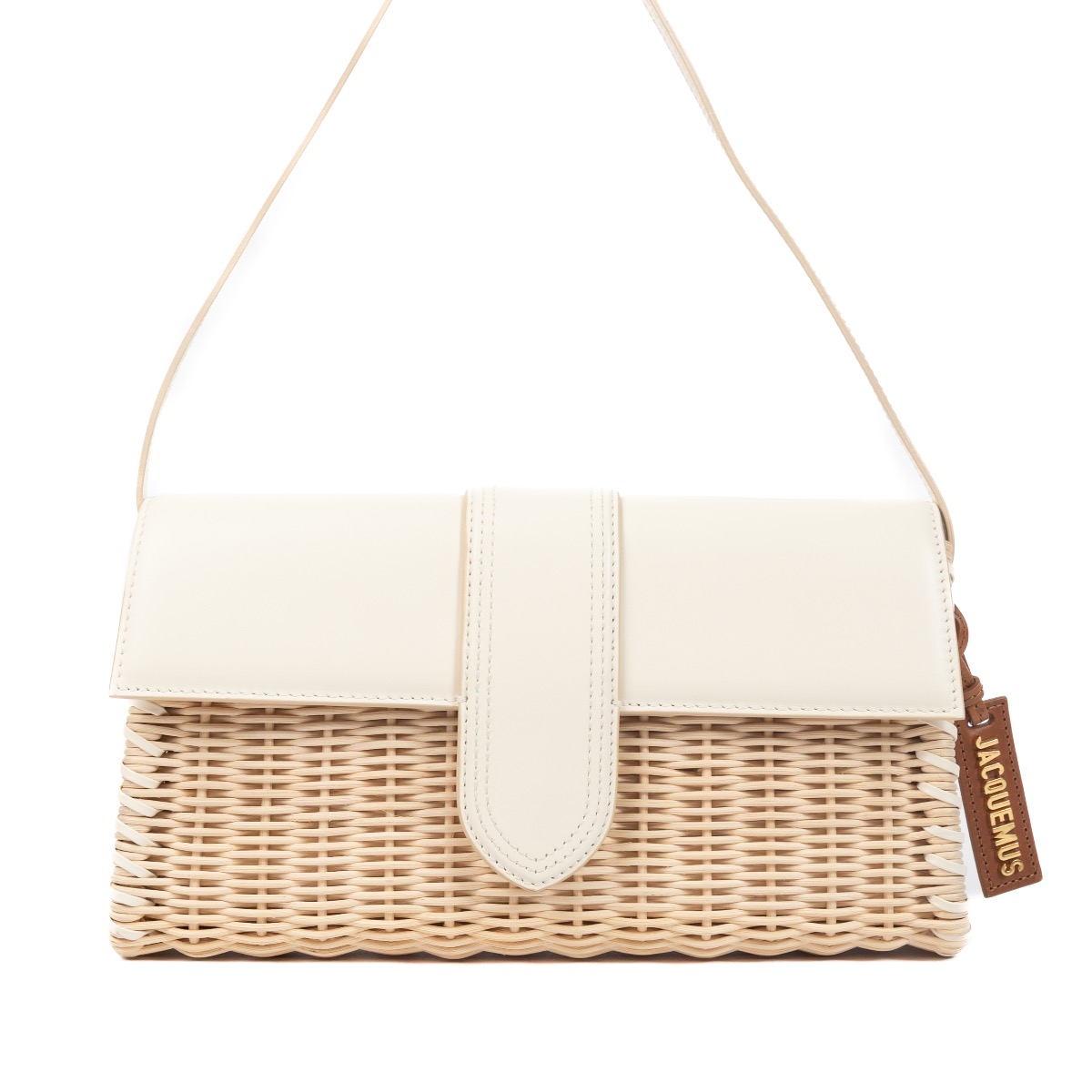 White shop wicker bag