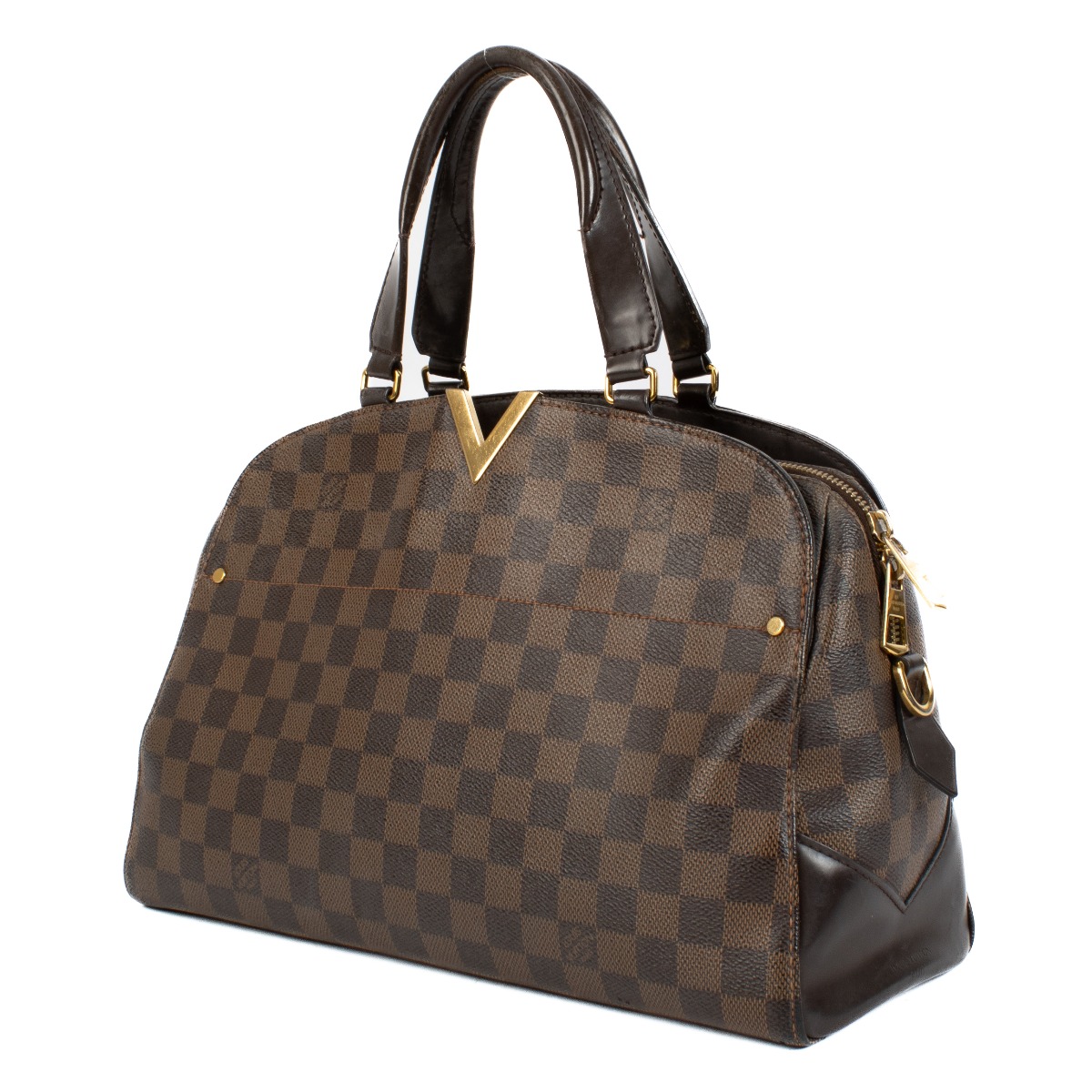 Louis Vuitton Damier Ebene Kensington Top Handle Bag