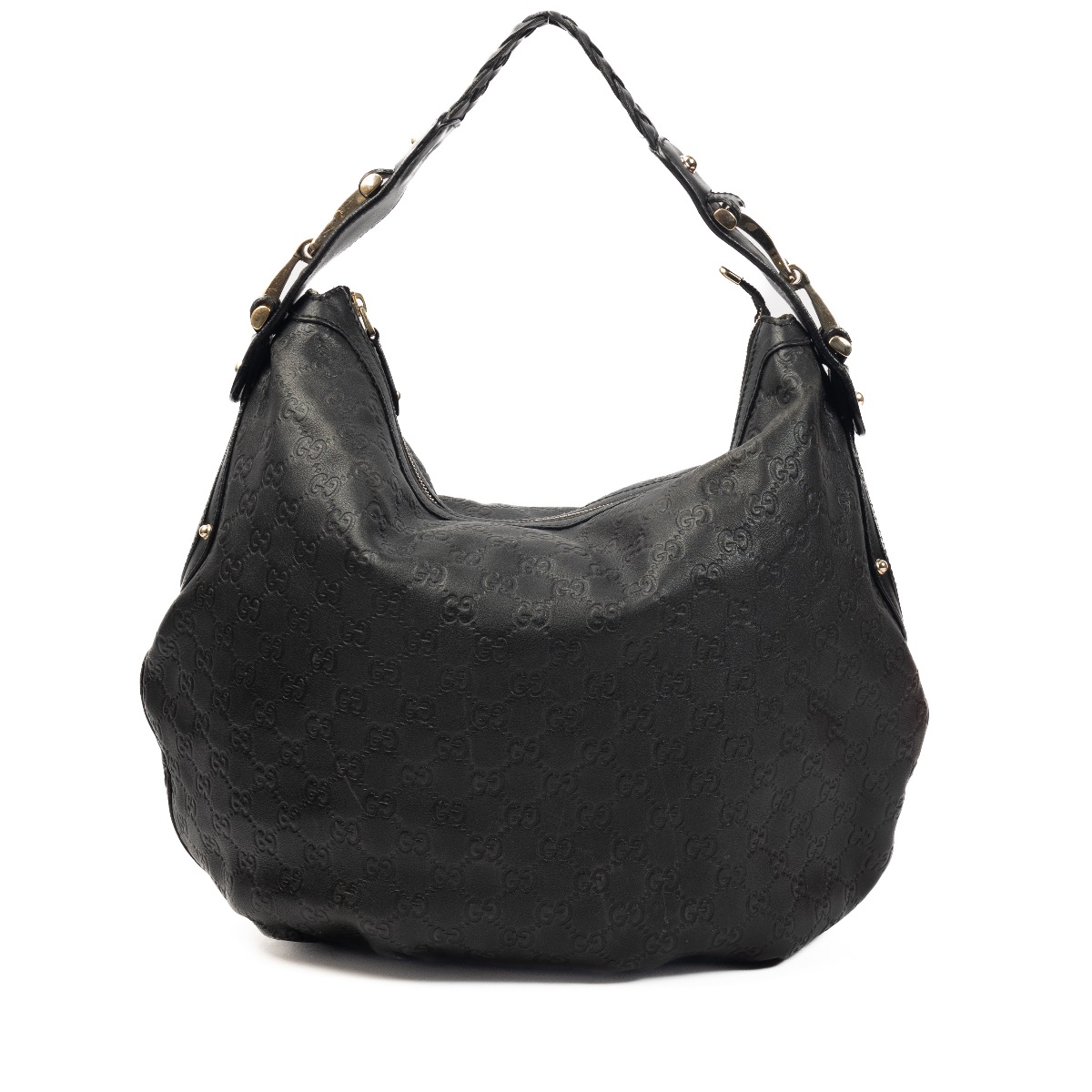 Gucci guccissima bag black hot sale