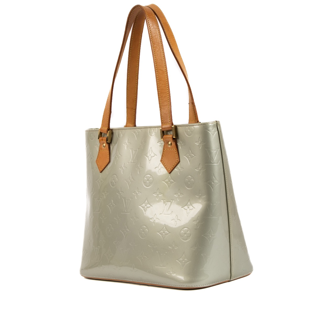 Houston patent leather handbag Louis Vuitton Beige in Patent