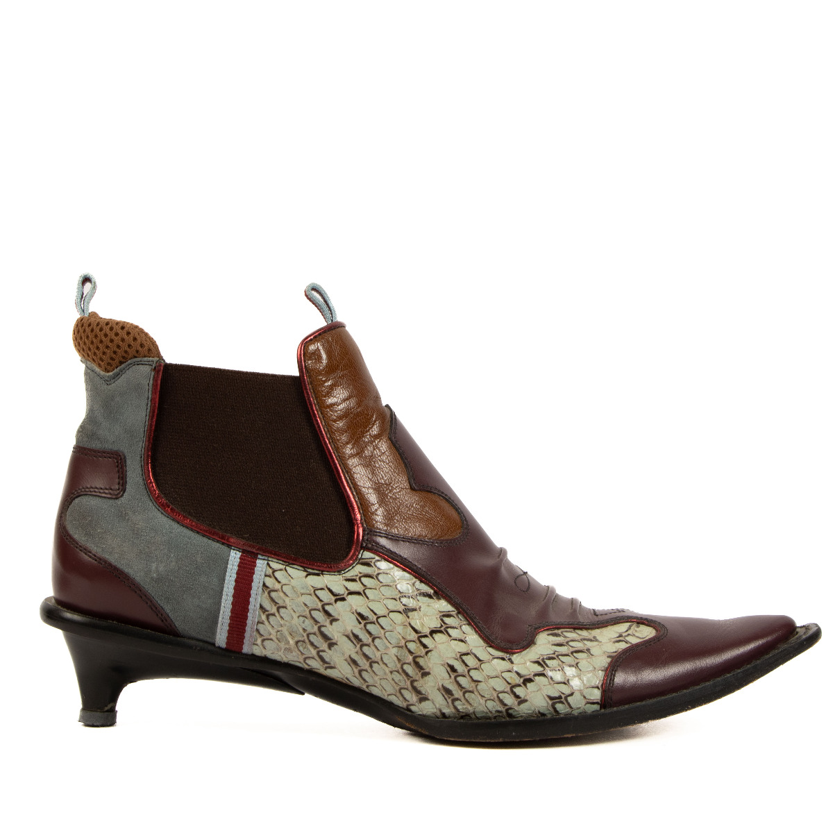 Miu Miu 1999 Python Patchwork Cowboy Boots ○ Labellov Miu Miu 1999 Python Patchwork Cowboy Boots ○ Labellov