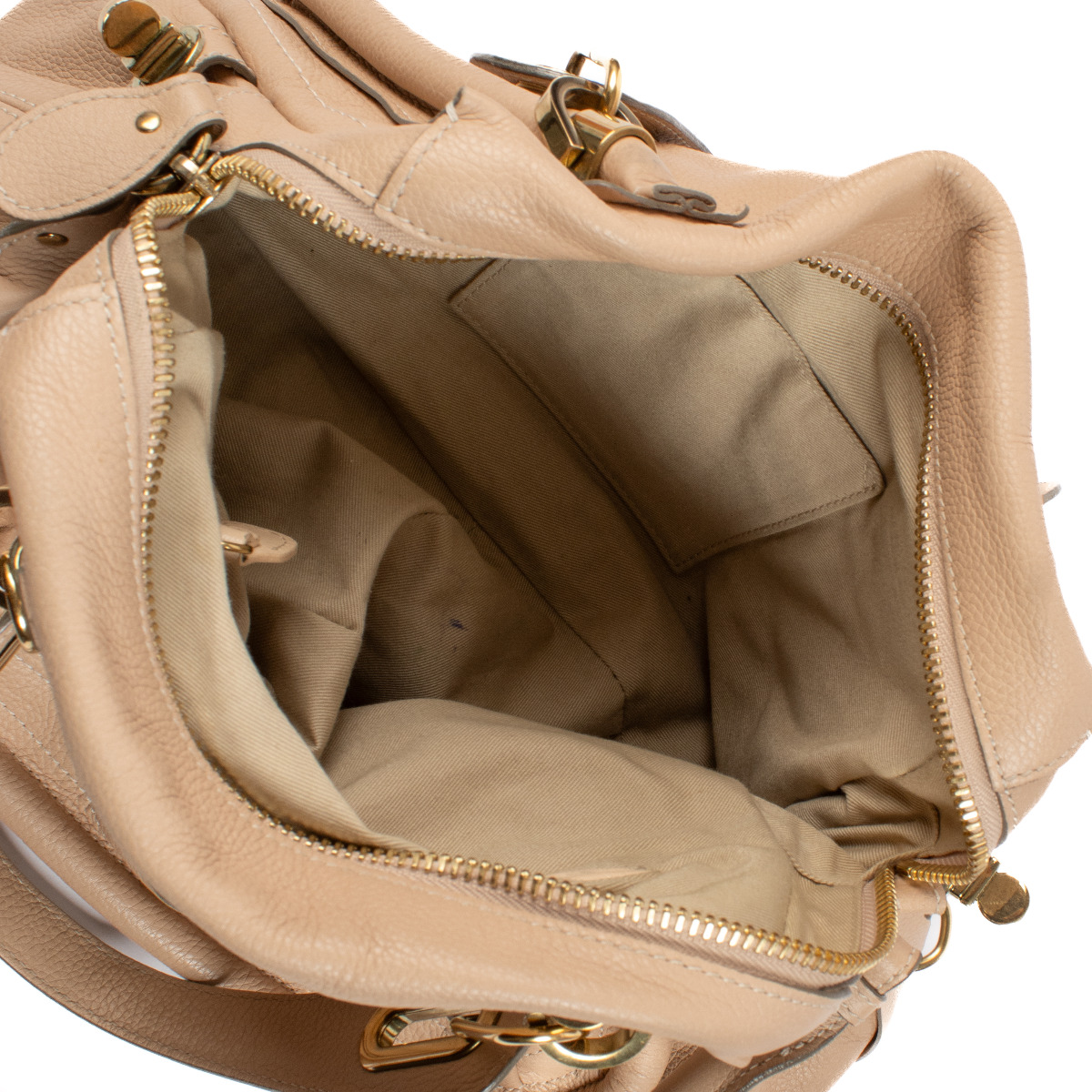 Chloé Paraty 24 Bag in Shiny Leather in Sweet beige | Chloé US
