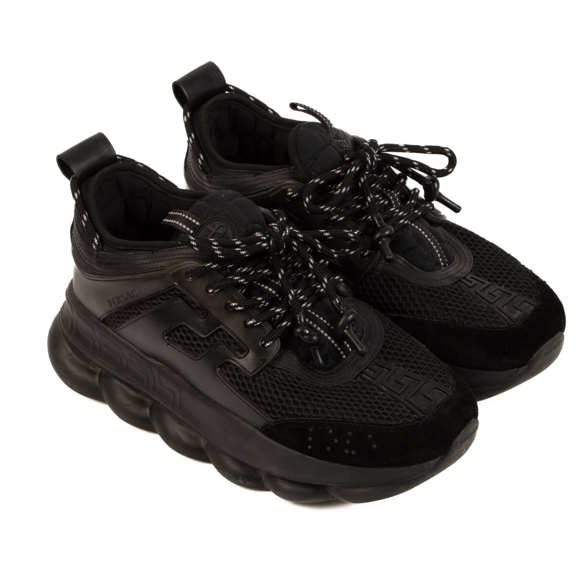 All black versace sneakers shop