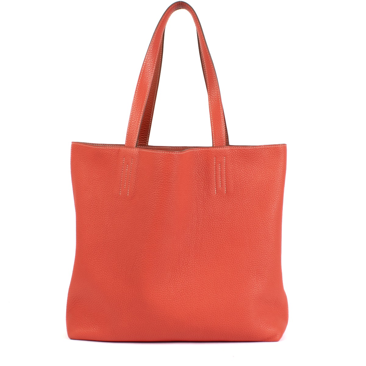 HERMES Cavalcolor スリーピングバッグ Hermès Double Sens 45 Sanguine/Rose Jaipur Taurillon