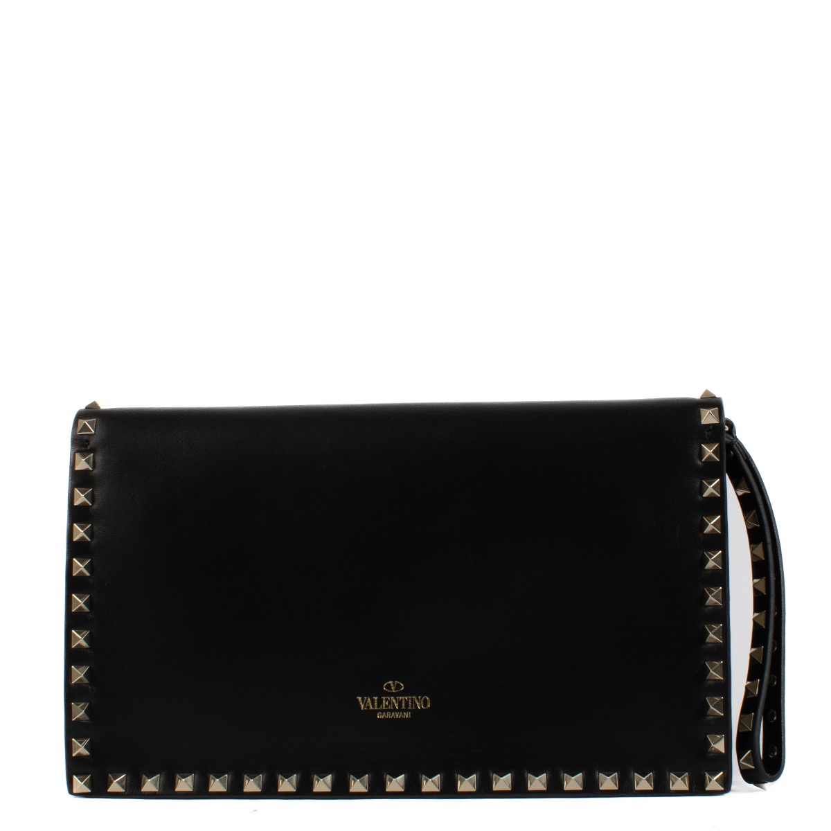クラッチバッグ VALENTINO CLUTCH BAG (7W2P0Y59VSH 0NO) Valentino Garavani Black Rockstud Clutch Bag ○ Labellov