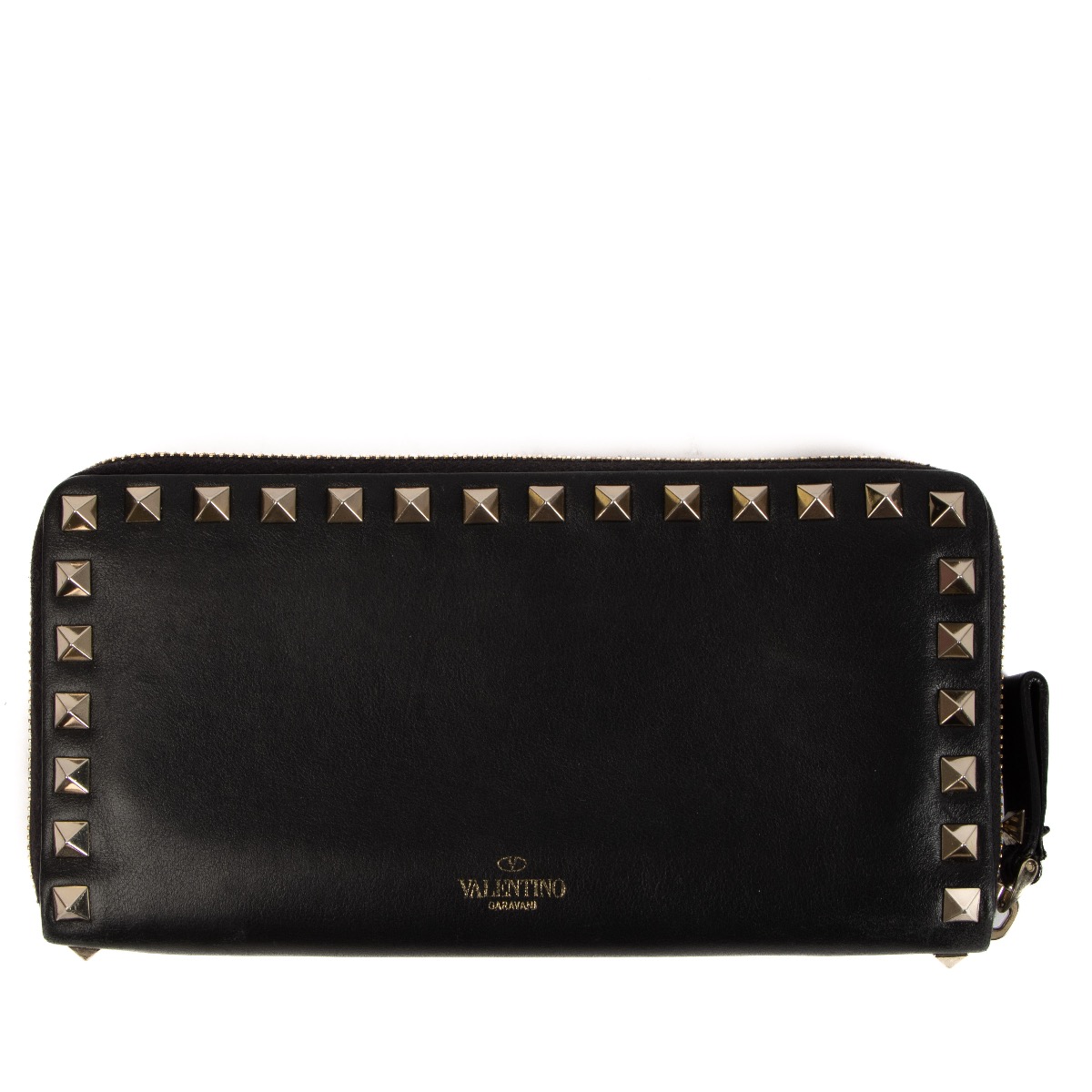 Valentino Garavani Black Rockstud Wallet Labellov Buy and