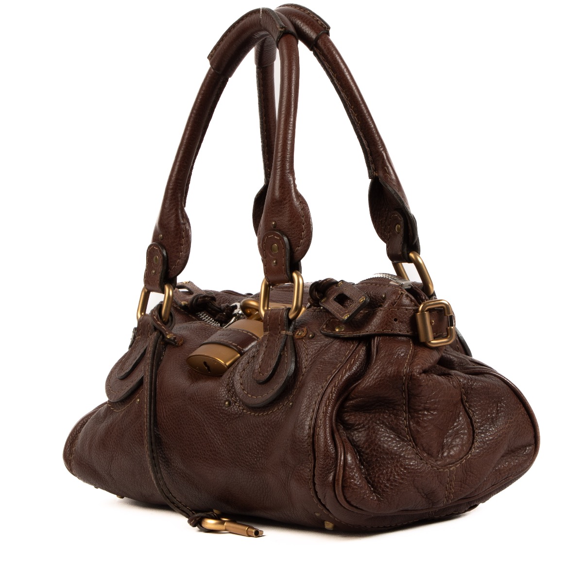 Chloé Paddington Medium Hand Bag Brown Chloe Chocolate Brown Leather Paddington Medium Satchel Bag