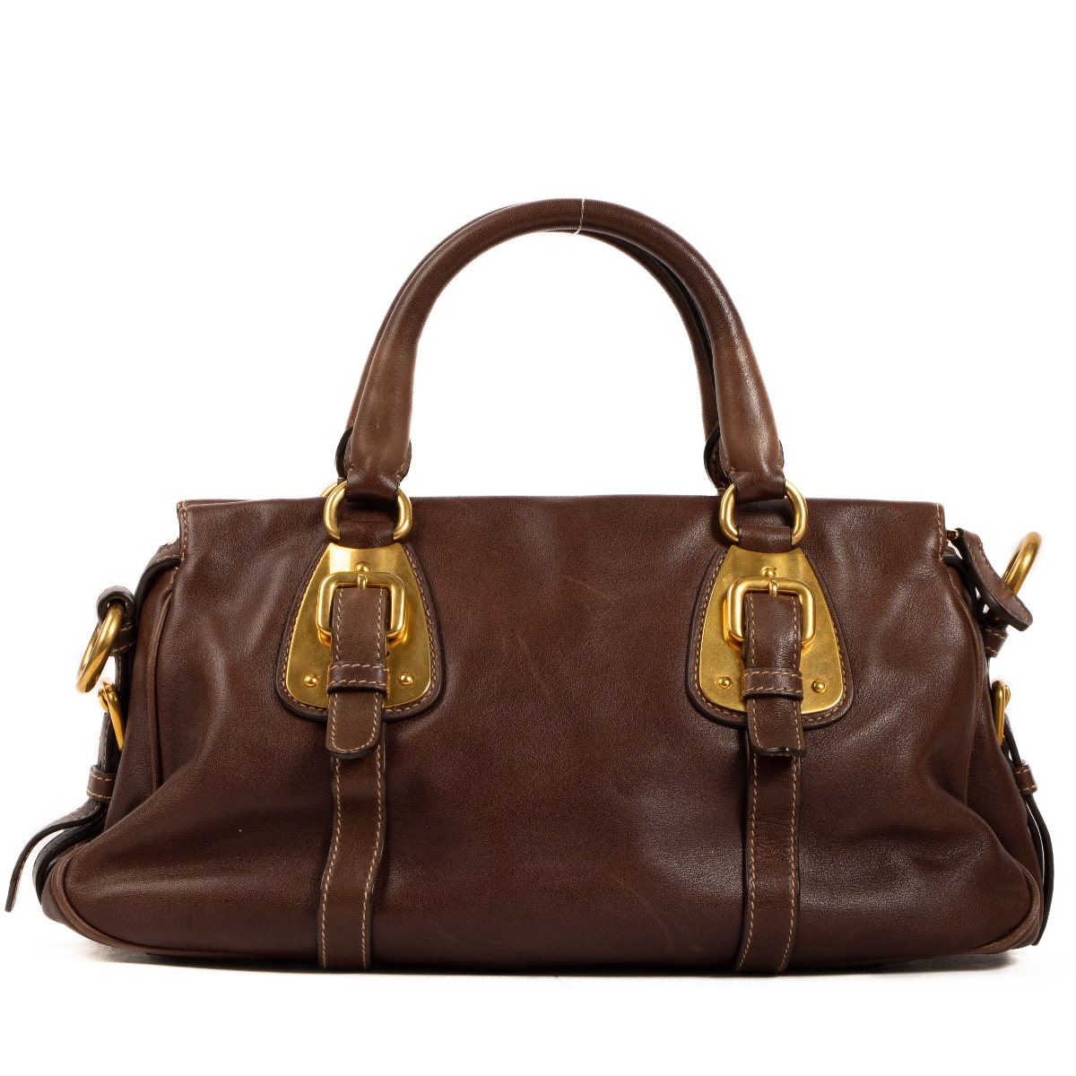 Prada レザー トートバッグ | ブラウン | FARFETCH JP