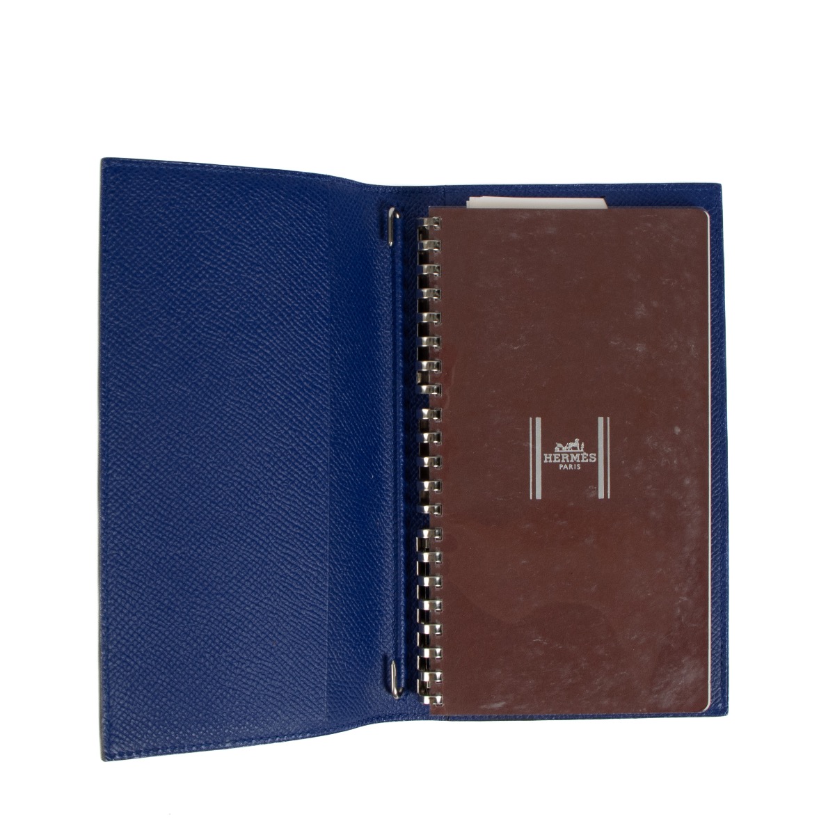 Hermès Burgundy/Blue Epsom Vision II Verso Simple Agenda