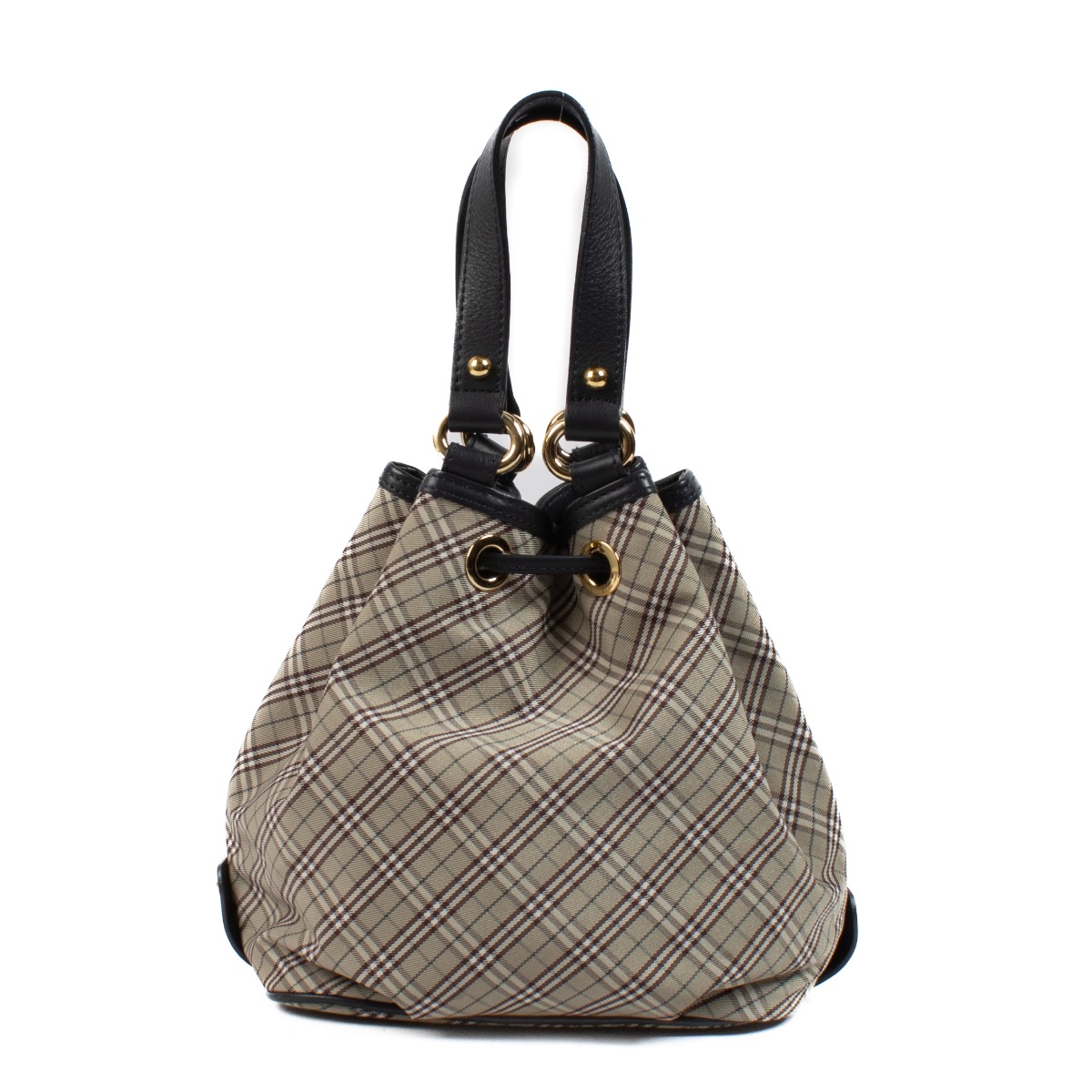 初売りセール Blue Burberry Label and Buy ○ Labellov ○ Bag Bucket Check バッグ