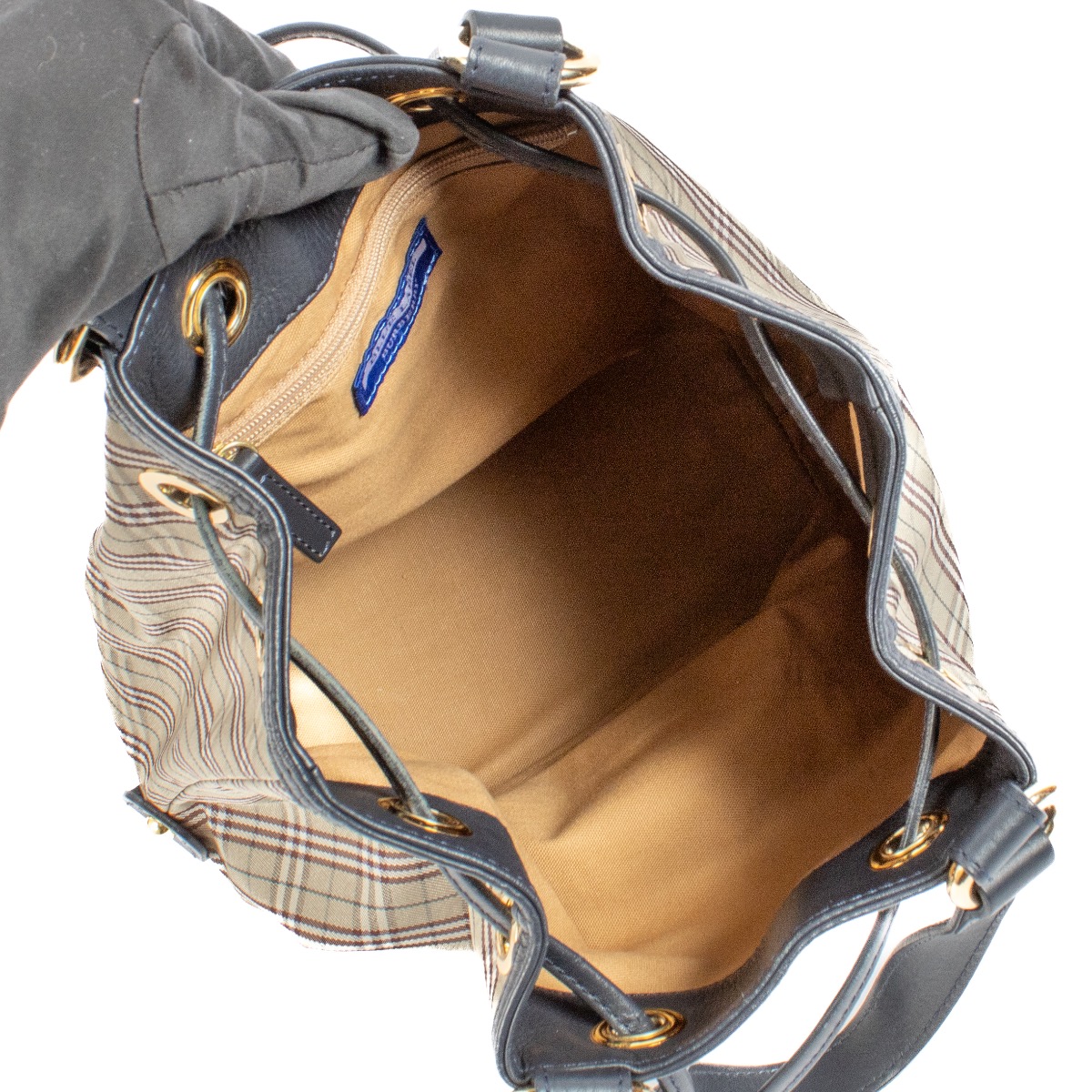 Burberry Blue Label Check Bucket Bag Labellov Buy and Sell Authentic Luxury