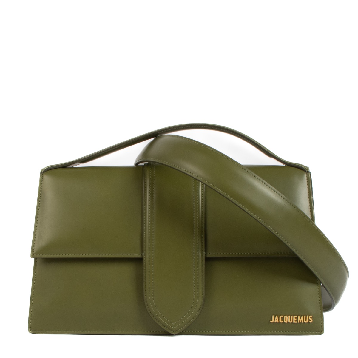 【JACQUEMUS】 レザー イル ピッコロ バンボラ バッグ ll11106_jaquemus_green_leather