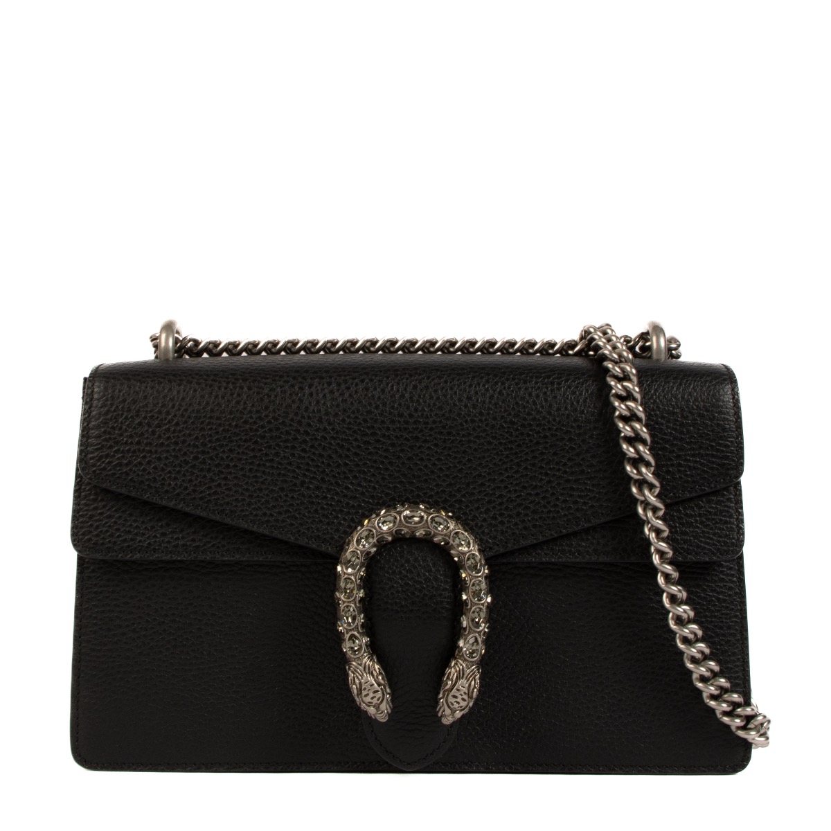 Gucci Black Leather Small Dionysus Crossbody Bag Labellov