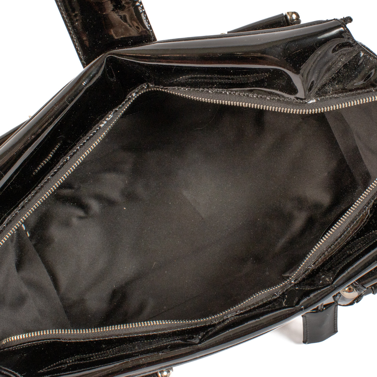Burberry Black Patent Leather Manor Bag Labellov Buy and Sell Authentic Luxury