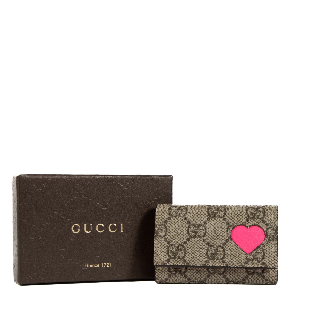 小物 GUCCI Key case shima Ribbon Heart Pink ll11256_gucci_monogram_keypouc