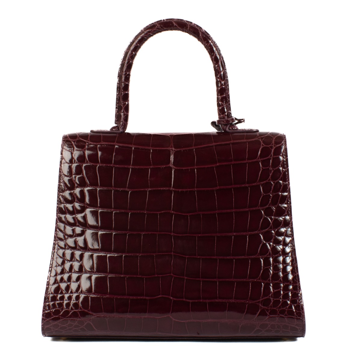 Delvaux Rosewood Shiny Alligator Brillant MM Bag ○ Labellov