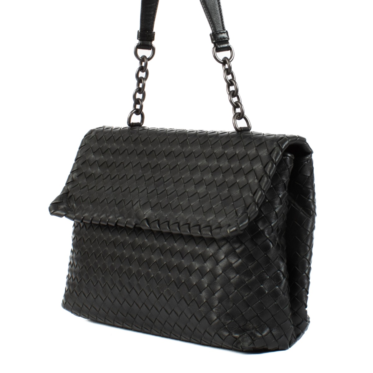 Bottega Veneta Black Intrecciato Olimpia Bag Labellov Buy and Sell Authentic Luxury