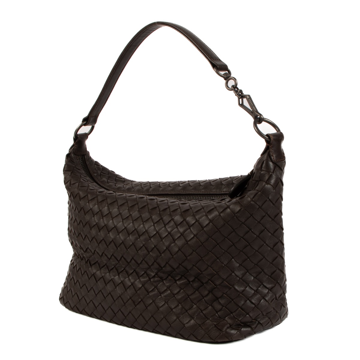 Bottega veneta intrecciato sale nappa leather shoulder bag
