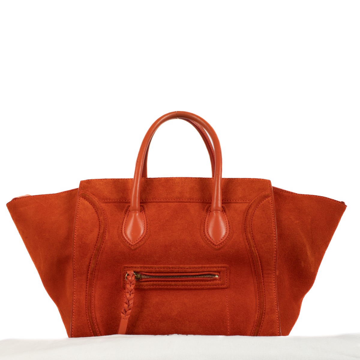 トートバッグ × ヴィンテージ(中古) Celine Medium Red Phantom Luggage Handbag CELINE Burgundy Leather Medium Phantom Luggage Tote Bag