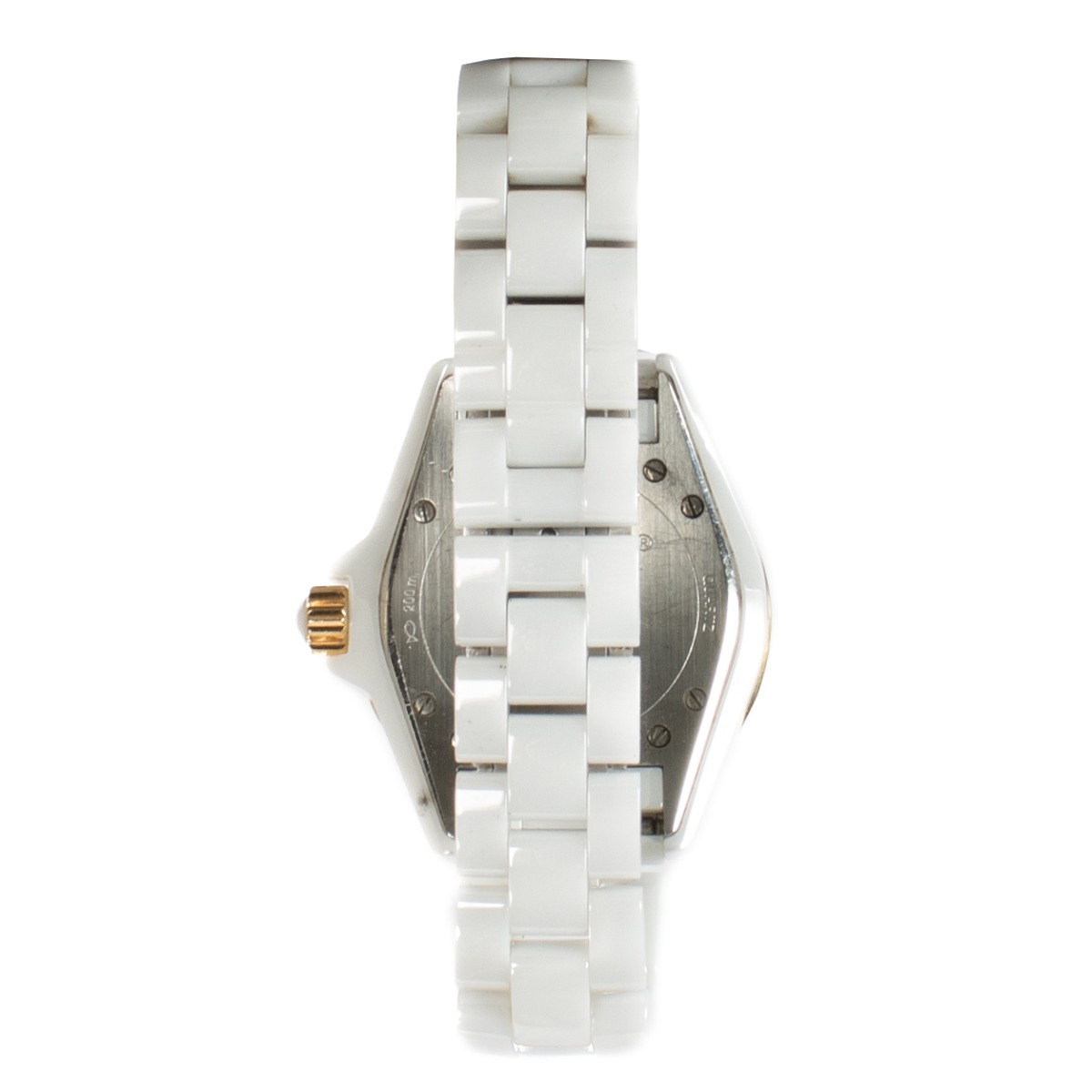 売れ筋がひ新作！ Chanel White Ceramic/Gold Diamond J12 33mm Watch ○ Labellov ラッピング・包装