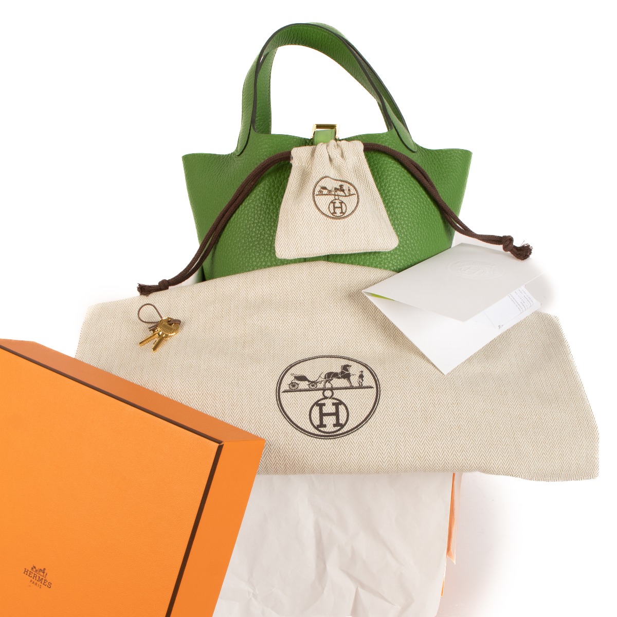 Hermès 2023 Picotin 18 Vert Yucca Taurillon Clemence