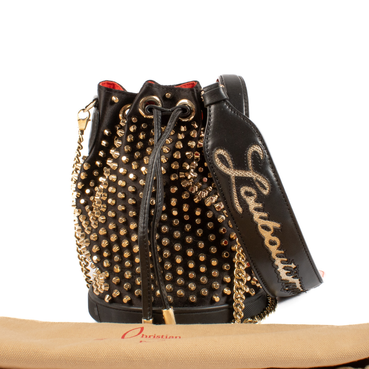 【Christian Louboutin】 Marie Jane leather bucket bag Marie Jane leather bucket bag in black - Christian Louboutin