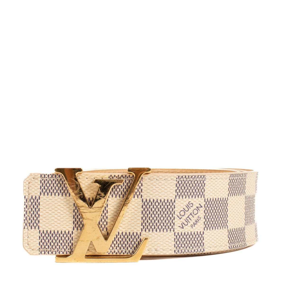 Louis Vuitton Damier Azur LV Initials Belt Labellov Buy and Sell Authentic Luxury