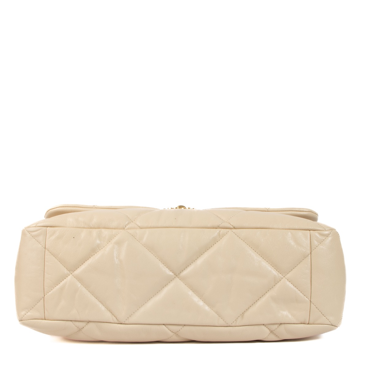 Chanel Beige Lambskin Leather Maxi 19 Bag ○ Labellov ○ Buy and